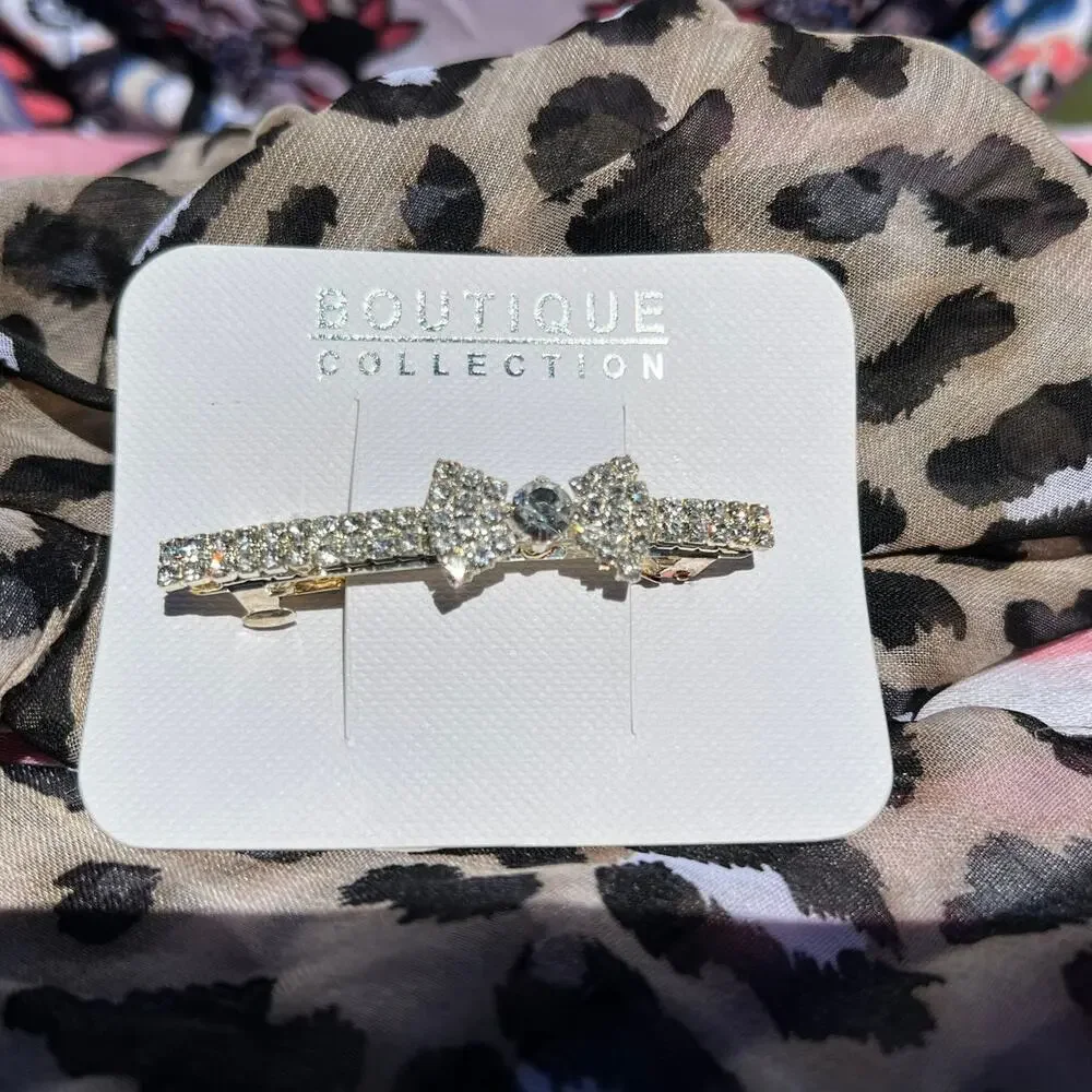 Sparkling Crystal Rhinestone Shimmering Retro Vintage Hair Clip Deadstock NEW